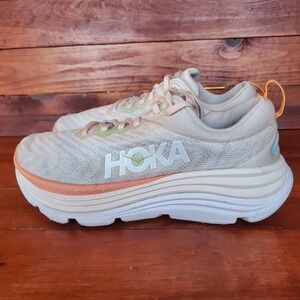 Hoka One‎ One Gaviota 5 Shoes Women 10 Beige Running Sneakers 1134235 No Insoles